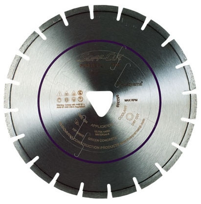 Husqvarna 12in x .120 Purple Soff-Cut Blade w/Skid Plate - Early Entry Green Concrete